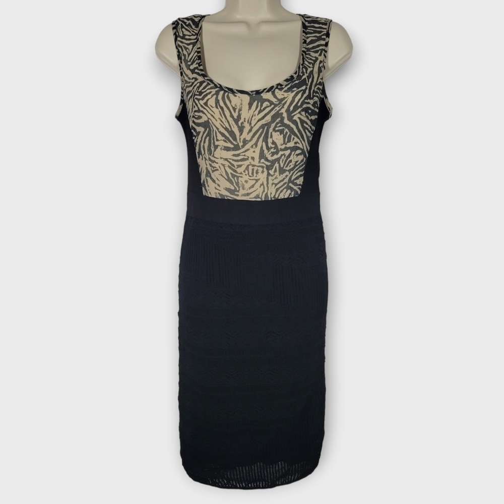Rachel Rachel Roy Size Small Endless Summer Zebra Print Color Block Fitted Dress